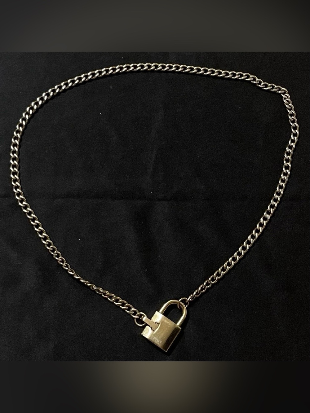 Vitaly “Safeguard” Gold-Tone Stainless Steel Lock Necklace Minimalist Streetwear
